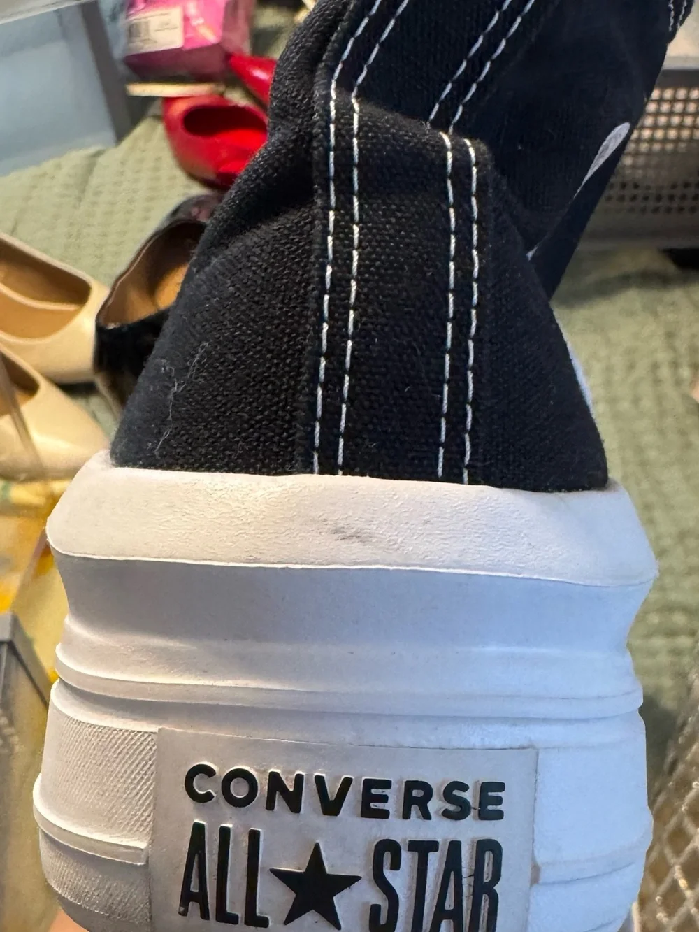 Converse Black & White High Top Sneakers - Picture 6 of 6